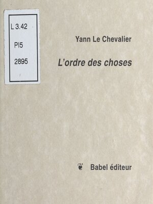 cover image of L'Ordre des choses